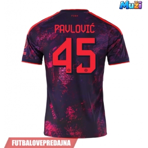 Lacne Muži Futbalové dres Bayern Munich Aleksandar Pavlovic #45 2026-27 Krátky Rukáv - Tretina